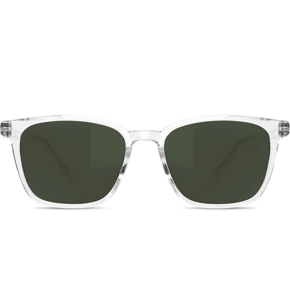 NWT B.N.U.S Polarized Sunglasses Crystal Clear G-15 Corning Glass UV400 main image 6